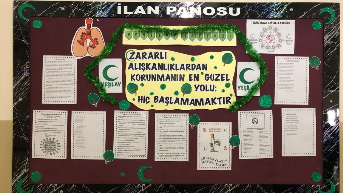  İstanbul Öğrenci Meclisleri Projesi kapsamında okulumuzda Yeşilay Haftası Etkinlikleri düzenlendi.